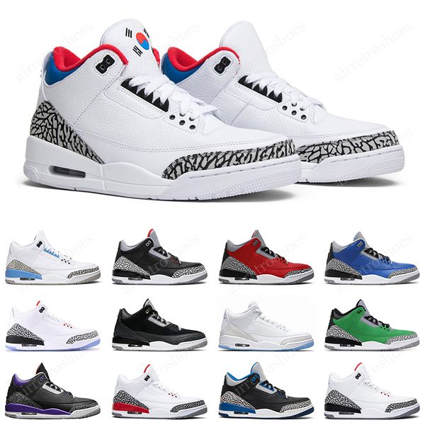 

men jumpman basketball shoes court purple black cement throw line fire red 3s unc mens trainer sports sneakers