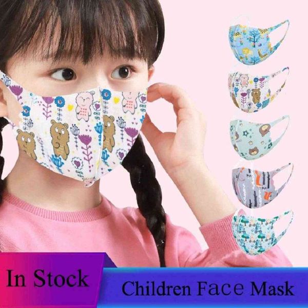 

designer face mask 2021 fashion masks kids children's cartoon printed reusable washable facemask children protective breathable