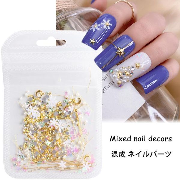 

nail art decorations snowflake design mixed ultra-thin hollow metal patch christmas diy jewelry decoration metallic sequins gem, Silver;gold