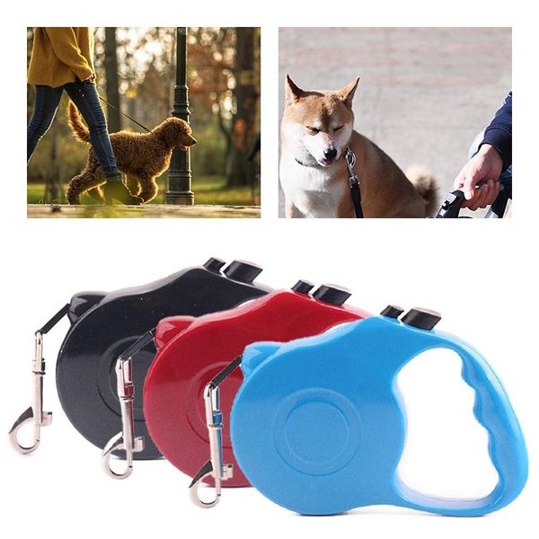 

3m / 5m nylon retractable dog leash extensible harness chihuahua collar accessories for outdoor running pet supplies collars & leashes