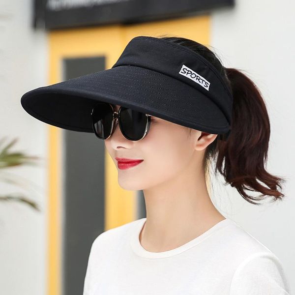 

wide brim hats summer sunscreen sun hat ladies breathable outdoor cycling sports travel big along the sky top, Blue;gray
