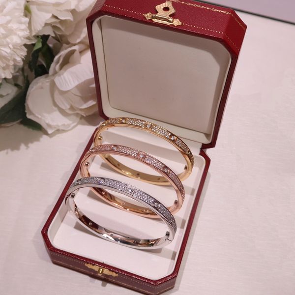 

luxury jewelry charm bracelet gold silver bracelets with diamond bangles for couples lovers valentines day gift, Golden;silver