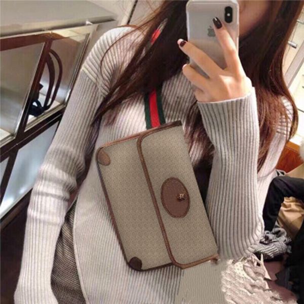 

horizontal square type storage bags the same old flower tiger head waist cowhide canvas chest bag shoulder physical with logo