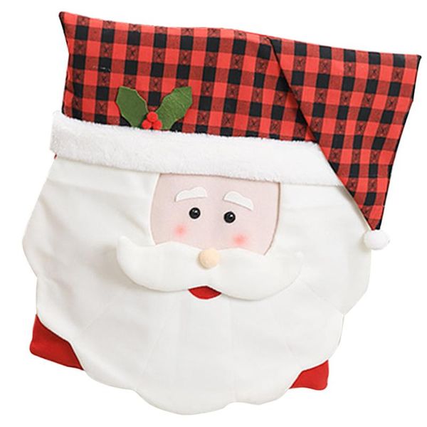 

christmas chair cover decor plaid cloth couple (red) covers