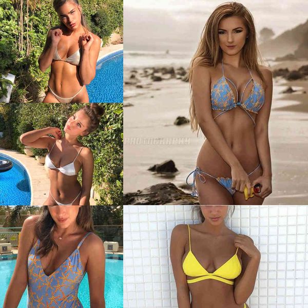 Cep Kız 2020 Kadınlar Yastıklı Sutyen Mayo Bayanlar Bikini Bandaj Bikini Set Mayo Beachwear Mikro Bikinis Femmes Maillot Dex0523