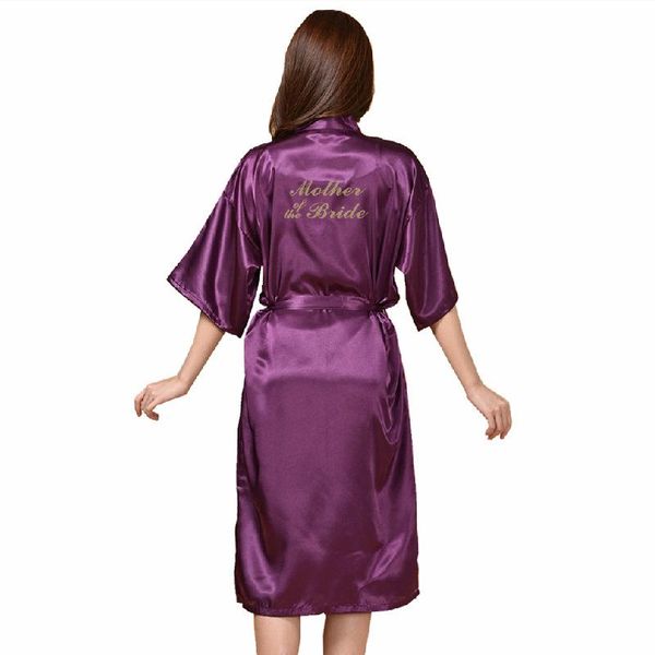 

women's sleepwear mother of the bride wedding dressing satin robe women getting married hen party sisters sqaud gown, Black;red