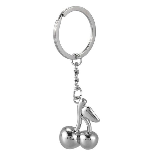 

keychains cute zinc alloy cherry keychain key ring pendant girl friend kid gift present, Silver