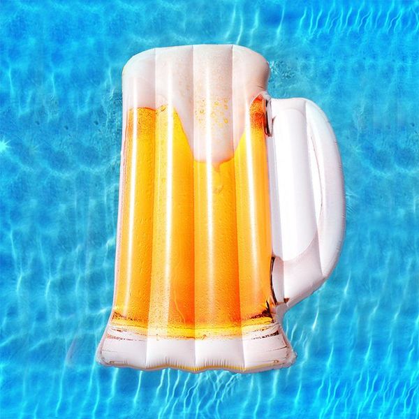 

inflatable floats & tubes floating bed beer swimming piscina chair pool party seat water ring toys lightweight beach foldable mat accessorie