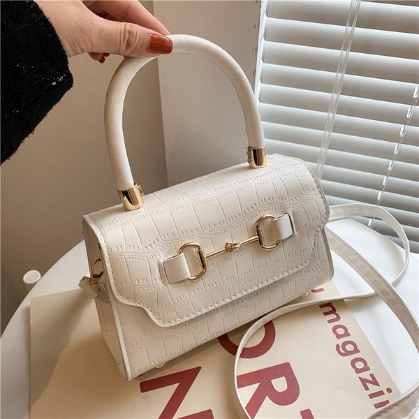 

evening bags female 2021 summer fashion one-shoulder messenger bag texture portable small square purses and handbags