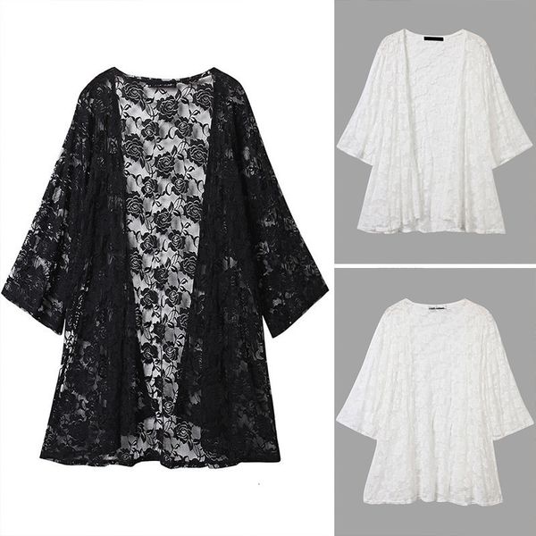 

blouses lace embroidery maternity clothes anti-sun long t-shirts pregnant women beach blouses pregnancy clothings, White