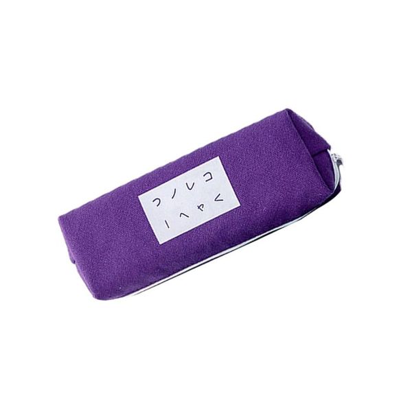 

2pcs simple pen bag canvas pencil case elegant holder students box purple bags
