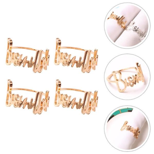 

napkin rings 4pcs exquisite letter shape decorations wedding