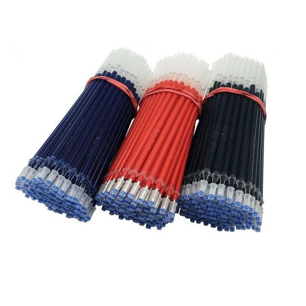 

refills 50pcs gel pen refill 0.5mm blue ink writing metal chirography office & school for student, Black;red