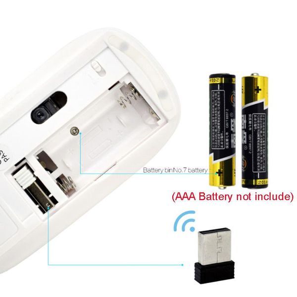 

ultra thin 2.4g usb 2.0 optical wireless touch mouse mice receiver for notebook h58a