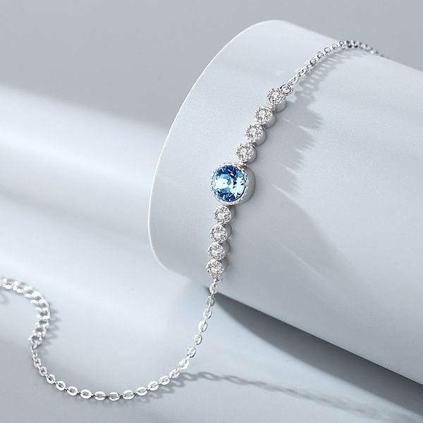 

2021 925 Heart of the Sea Sterling Silver Brand Jewelry For Women Chain Clover Bracelet Praty Wedding Bracelets BS4745