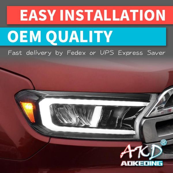 

other lighting system 2 pcs car goods for ranger everest t6 fl t7 t8 raptor endeavour headlight head lamp led dual projector