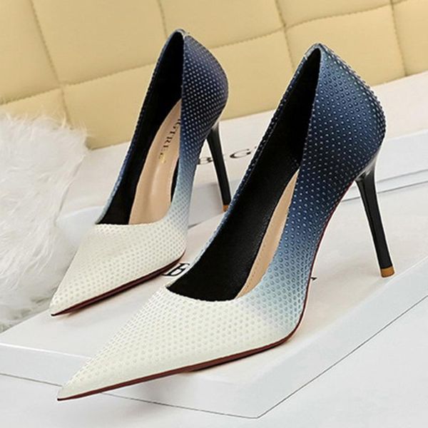 

dress shoes high heels pumps fashion sweet beauty shallow mouth pointed satin color, Black