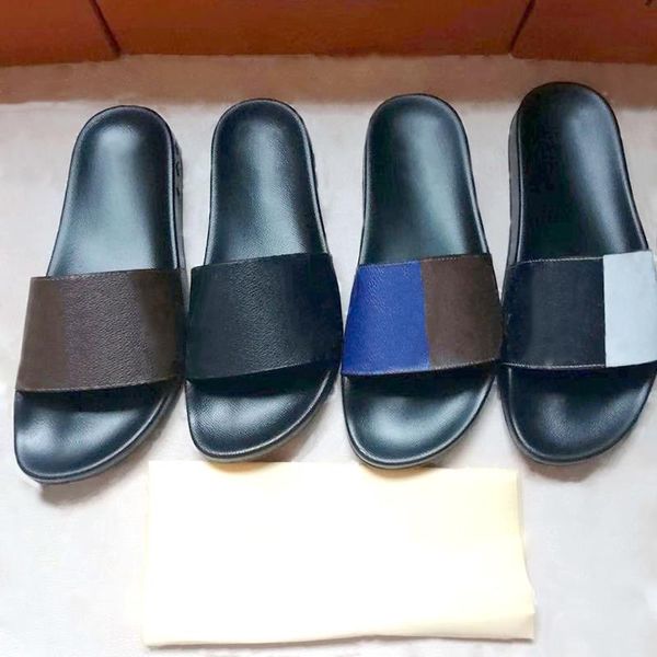 

sandals designer men sandal flip slipper slide us5-11 2021 women rubber flops striped beach causal with box rduuv, Black