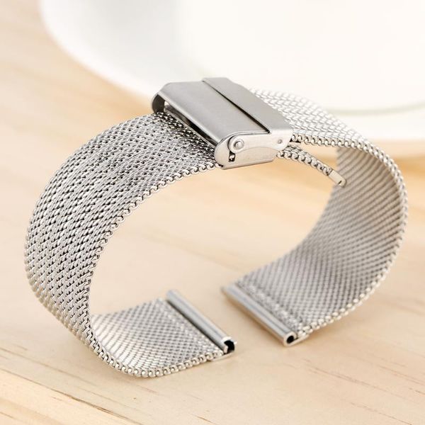 

watch bands stainless steel band strap 18mm 20mm 22mm 24mm hook buckle mesh replacement watchband men women bracelet accessories, Black;brown