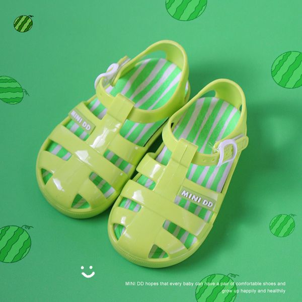 

2021 new girls solid color roman sandals baby cute soft jelly shoes children waterproof jelly shoes jelly shoes, Black;red