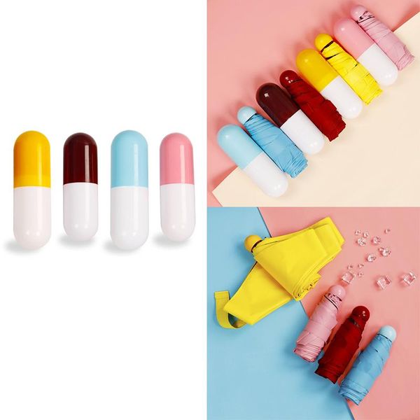 

umbrellas super mini umbrella rain woman clear pocket anti-uv windproof 5folding compact children