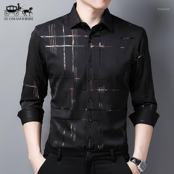 

men's long-sleeved shirt, gilded fashion, leisure, slim, ironing, wrinkle-resistant, lapel, simple cardigan, autumn and winter dress sh, White;black