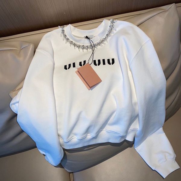 

women's jackets women spring fashion letter print diamond sweatshirt white female loose casual cotton pullovers plus size ladies brand, Black;brown
