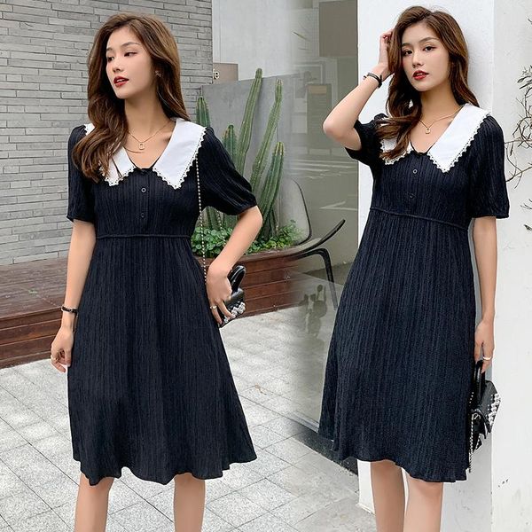 

maternity dresses 2021 summer dress loose pregnant women, White