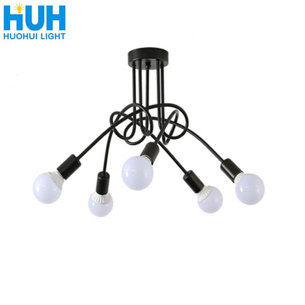 

study dining room lamp personality led ceiling industrial style bedroom living simple shop cafe loft creative e27 ac lights