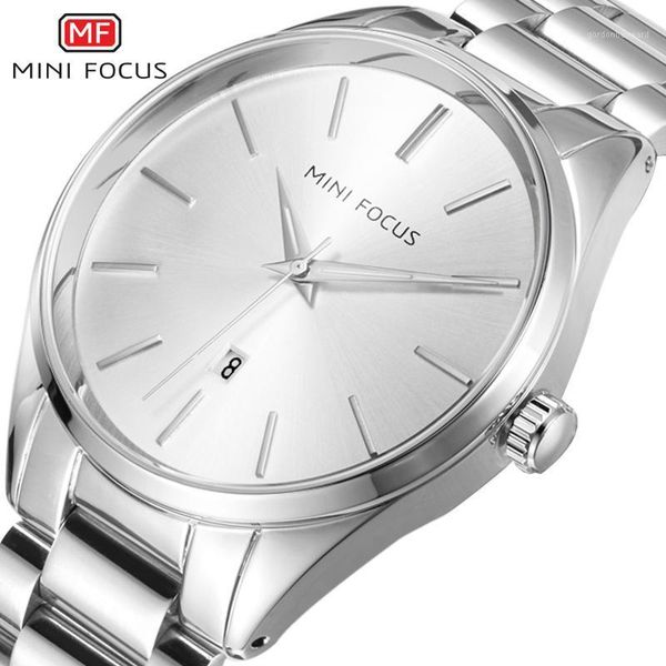 

brand men watches silver business quartz waterproof men's stainless steel simple wristwatches relojes clock wach, Slivery;brown
