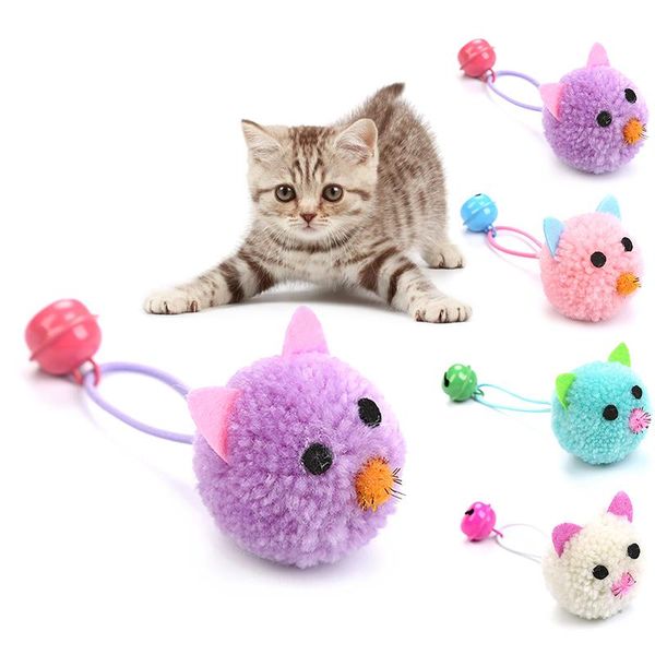

cat toys 2pcs mice toy with bell interactive plush mouse bite funny legendog