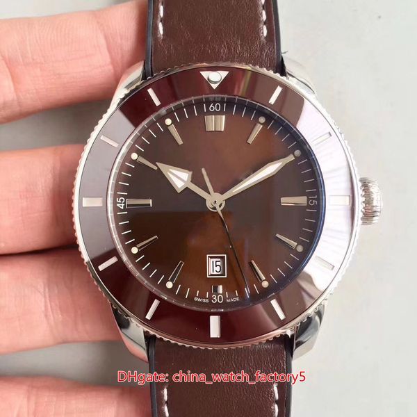 

gm factory watches 4 color 46mm superocean heritage sapphire glass swiss eta 2824-2 movement mechanical automatic mens watch men's wris, Slivery;brown