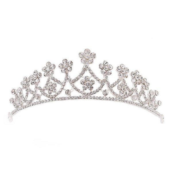 

hair clips & barrettes women's accessories bridal headwear silver plated classic curve crown elegant inlaid hoop celebrity tiaras glitt, Golden;silver