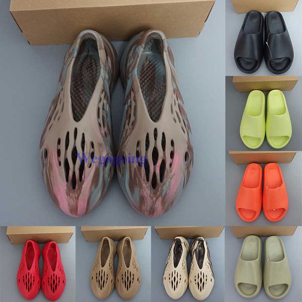 

trends slippers for men women designer slide soft eva holes sandals mx sand grey ochre mineral blue cream clay loafer resin pure sand summer, Black