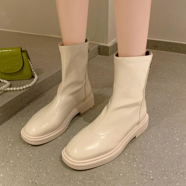 

boots fashion 2022 autumn and winter style single small short, Black