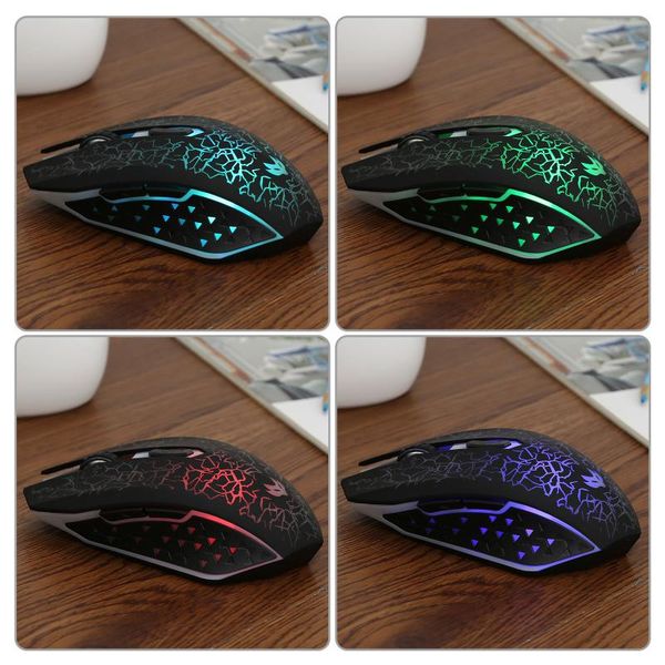 

mice 2021 wireless mouse switch mechanical 2.4ghz 7-color luminous ergonomic gaming for devices
