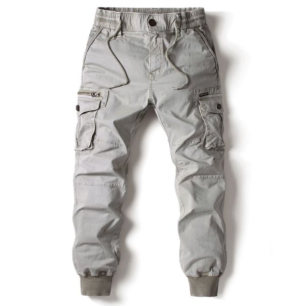 

men's pants cargo men jogging casual cotton full length military mens streetwear work tactical tracksuit trousers plus size trvk, Black