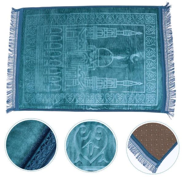 

carpets 1pc muslim style tassel prayer mat comfortable rug portable