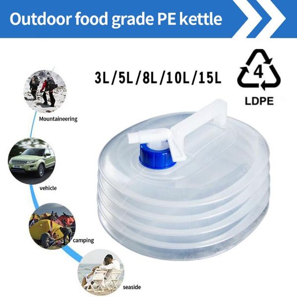 

outdoor bags foldable water kettle portable bottle camping hiking backpacking