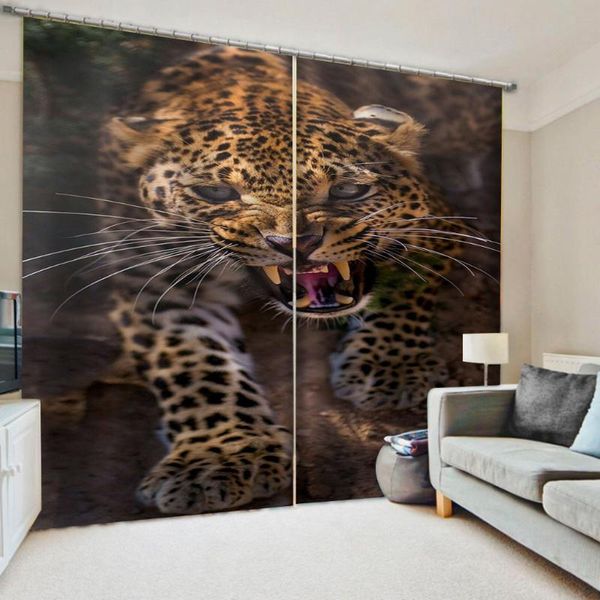 

curtain & drapes luxury blackout 3d window for living room tiger curtains bedding office