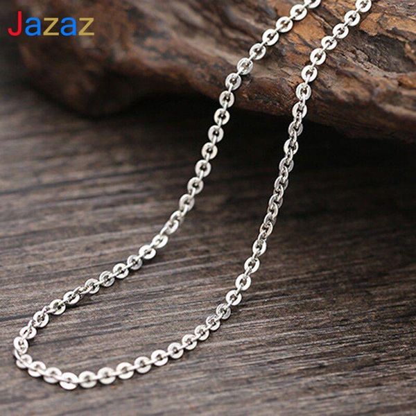 

chains jazaz luxury 100% s925 sterling silver fit pendant charm necklaces women men gift jewelry 2.5mm link chain b0328
