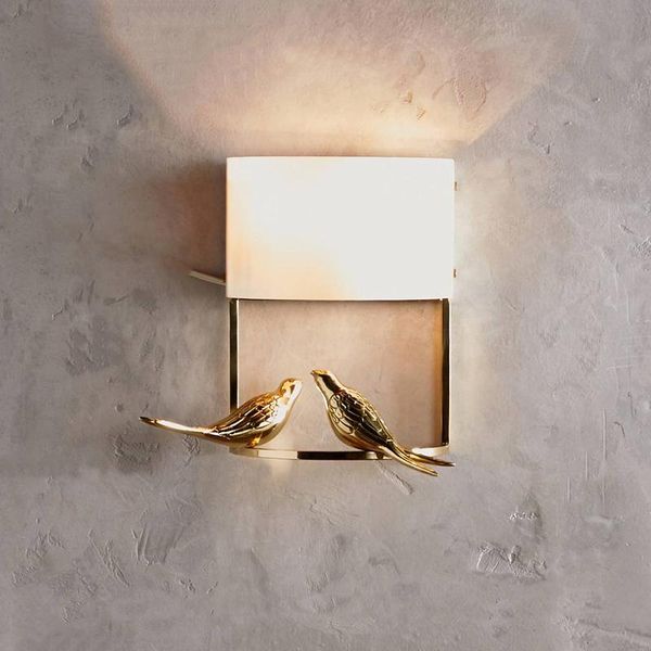 

wall lamp simple retro copper creative bird decoration el corridor aisle bedside
