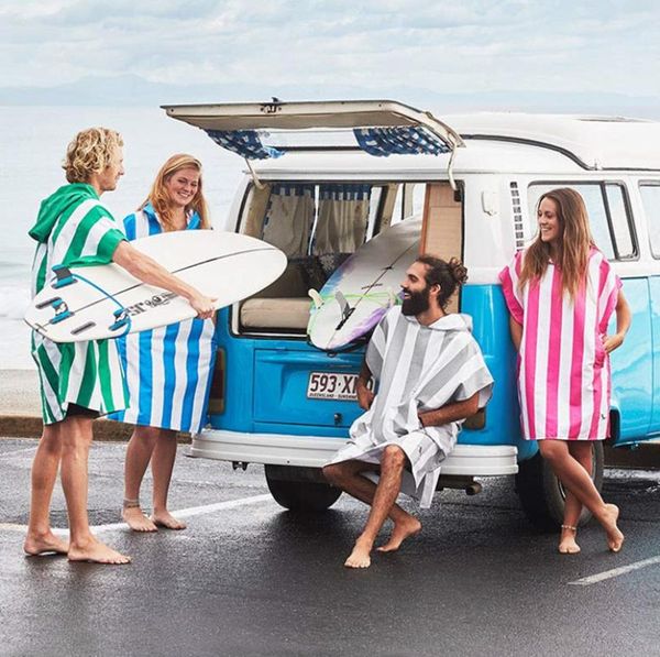 

towel bathrobe double-sided velvet dressing cloak with hood outdoor beach swimming quick-drying absorbent bath