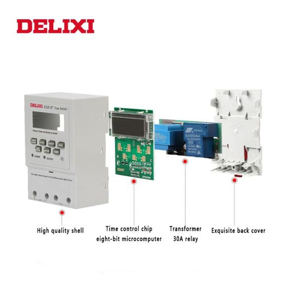 

timers delixi microcomputer timer power switch ac/dc 24v weekly 7 days digital lcd programmable time relay for water pump