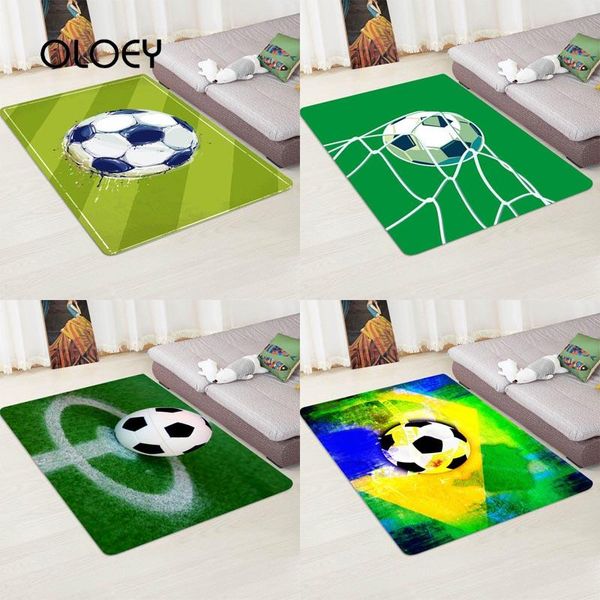

carpets * 60cm3d football field door mat flannel bathroom non-slip soft rug kitchen living room floor home decoration ..