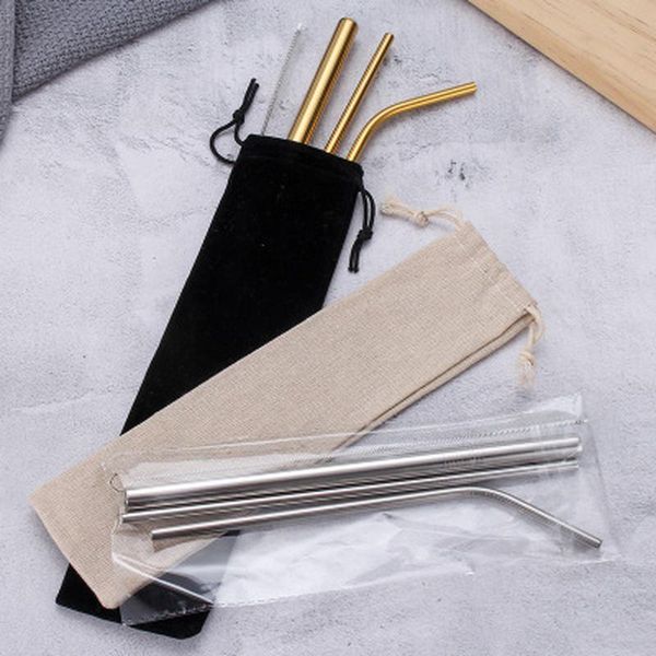 

drinking straws 4pcs metal straw reusable color stainless steel straight tube elbow