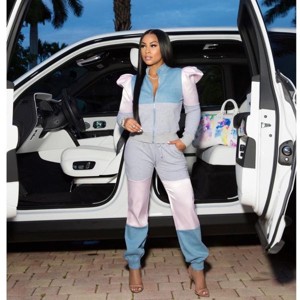 

women's two piece pants hhdmv 2021 autumn nature high-end tracksuits casual regular full sleeve cloth long pencil women 2 set, White