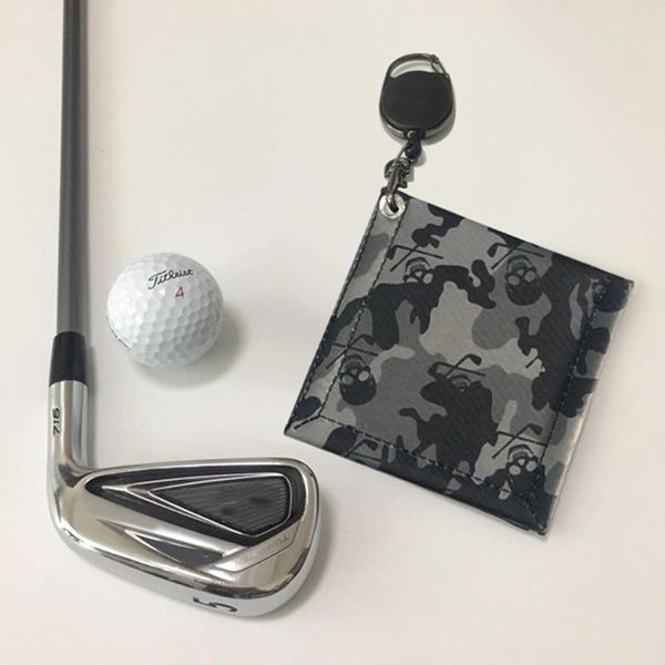 

golf training aids club towel camouflage skull microfiber cleaning cloth with hook sports running yoga