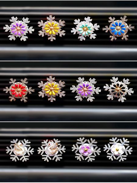 

interior decorations car outlet vent perfume clip daisy snowflakes air conditioning decoration supplies freshener