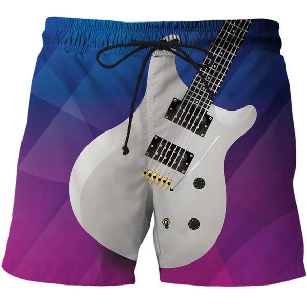 

men's shorts fashion hippie musician men beach pants quick-drying swimming surfing est summer 3d colorful, White;black